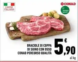 Conad Braciole di coppa di suino con osso conad percorso qualità offerta