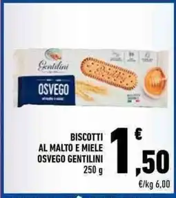 Conad Biscotti al malto e miele osvego gentilini offerta