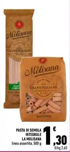 Conad Pasta di semola integrale la molisana offerta