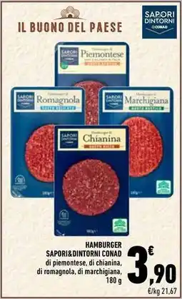 Conad Hamburger sapori&dintorni conad offerta