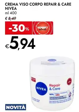 Bennet Crema viso corpo repair & care nivea offerta