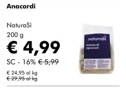 NaturaSì Anacardi NaturaSi offerta