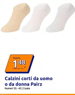 Action Calzini corti da uomo o da donna Pairz offerta