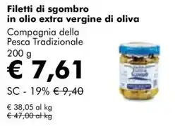 NaturaSì Filetti di sgombro in olio extra vergine di oliva Compagnia della Pesca Tradizionale offerta
