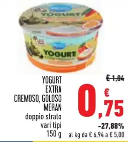 Conad YOGURT EXTRA CREMOSO, GOLOSO MERAN offerta