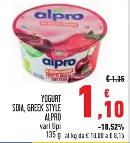 Conad YOGURT SOIA, GREEK STYLE ALPRO offerta