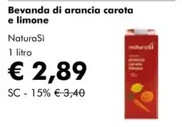 NaturaSì Beveranda di arancia carota e limone NaturaSì offerta