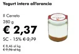 NaturaSì Yogurt intero all’arancia Il Cerreto offerta