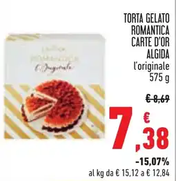 Conad TORTA GELATO ROMANTICA CARTE D'OR ALGIDA offerta