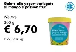 NaturaSì Gelato allo yogurt variegato al mango e passion fruit offerta