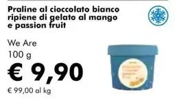 NaturaSì Praline al cioccolato bianco ripiene di gelato al mango e passion fruit offerta