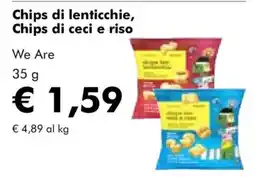 NaturaSì Chips di lenticchie, Chips di ceci e riso We Are offerta
