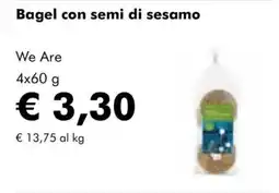 NaturaSì Bagel con semi di sesamo We Are offerta