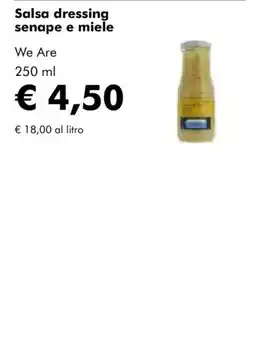 NaturaSì Salsa dressing senape e miele We Are offerta