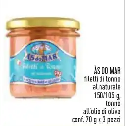 Conad ÀS DO MAR filetti di tonno al naturale offerta