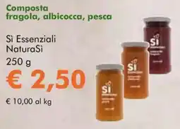 NaturaSì Composta fragola, albicocca, pesca Si Essenziali NaturaSì offerta