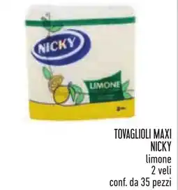 Conad TOVAGLIOLI MAXI NICKY limone offerta