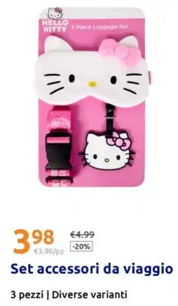 Action Set accessori da viaggio Hello Kitty offerta