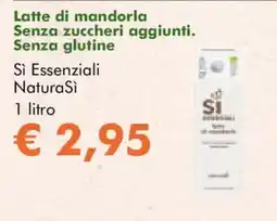 NaturaSì Latte di mandorla Si Essenziali NaturaSi offerta
