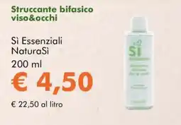 NaturaSì Struccante bifasico viso&occhi Si Essenziali NaturaSi offerta