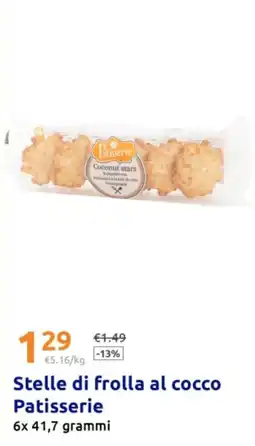 Action Stelle di frolla al cocco Patisserie offerta