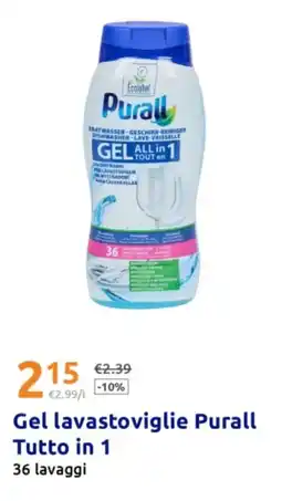 Action Gel lavastoviglie Purall Tutto in 1 offerta
