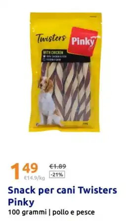 Action Snack per cani Twisters Pinky offerta