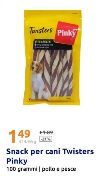 Action Snack per cani Twisters Pinky offerta