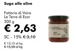 NaturaSì Sugo alle olive Fattoria di Vaira offerta