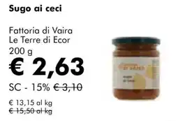 NaturaSì Sugo ai ceci Fattoria di Vaira offerta