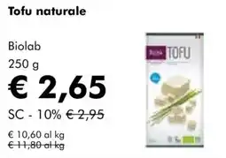 NaturaSì Tofu naturale Biolab offerta