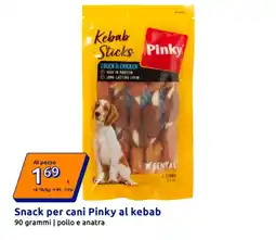 Action Snack per cani Pinky al kebab offerta