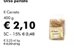 NaturaSì Orzo perlat0 Il Cerreto offerta