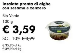 NaturaSì Insalata pronta di alghe con sesamo e zenzero Bio-Verde offerta