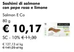 NaturaSì Sashimi di salmone con pepe rosa e limone Salmon E Co offerta
