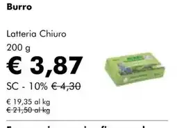 NaturaSì Burro Latteria Chiuro offerta
