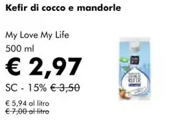 NaturaSì Kefir di cocco e mandorle My Love My Life offerta