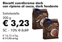 NaturaSì Biscotti cuordicrema dark offerta