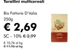 NaturaSì Tarallini multicereali Bio Fattorie D’italia offerta
