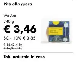 NaturaSì Pita alla greca We Are offerta