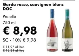 NaturaSì Garda rosso, sauvignon blanc DOC Pratello offerta