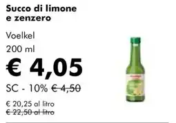 NaturaSì Succo di limone e zenzero Voelkel offerta
