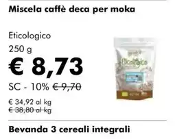 NaturaSì Miscela caffè deca per moka offerta