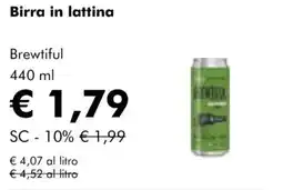 NaturaSì Birra in lattina Brewtiful offerta