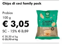 NaturaSì Chips di ceci family pack offerta