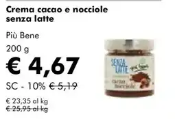 NaturaSì Crema cacao e nocciole senza latte Più Bene offerta