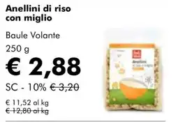 NaturaSì Anellini di riso con miglio Baule Volante offerta