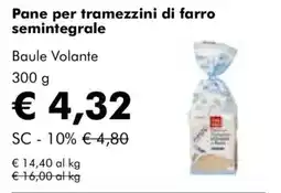 NaturaSì Pane per tramezzini di farro semintegrale Baule Volante offerta