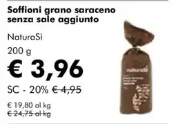 NaturaSì Soffioni grano saraceno senza sale aggiunto NaturaSì offerta