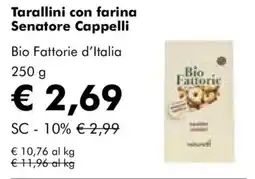NaturaSì Tarallini con farina Senatore Cappelli Bio Fattorie d’Italia offerta